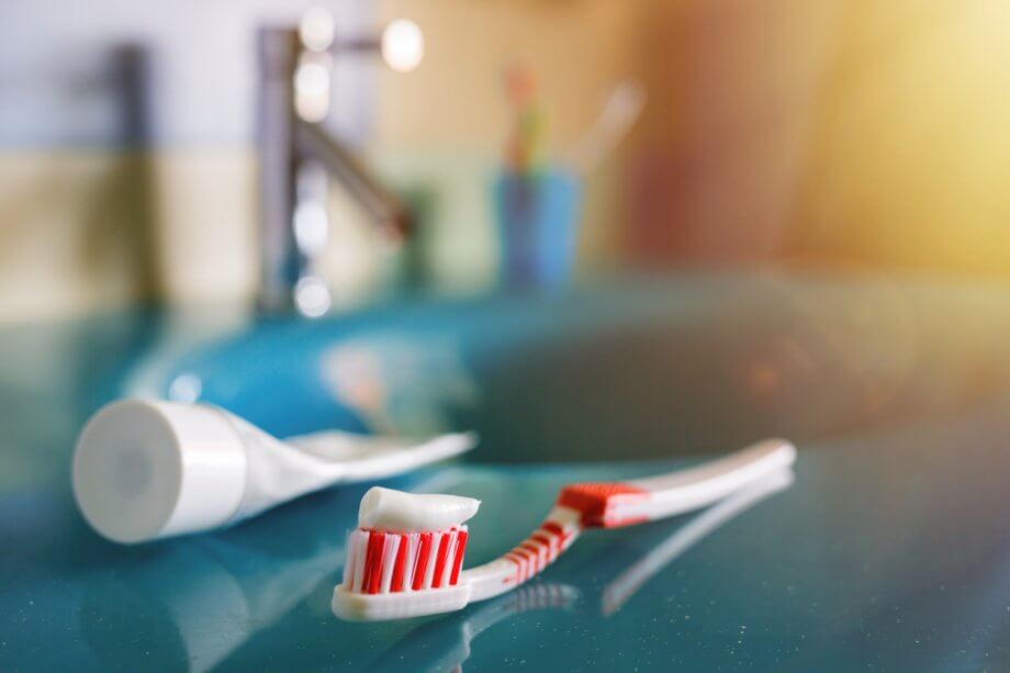 Toothbrush with toothpaste